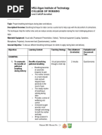 Breathing Techniques - Health Teaching Plan