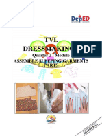 TVL SHS DRESSMAKING 11 - Q2 - Module 1 ASSEMBLE SLEEPING GARMENTS PARTS