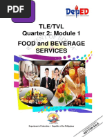 Tle/Tvl Quarter 2: Module 1 Food and Beverage Services: Department of Education - Republic of The Philippines