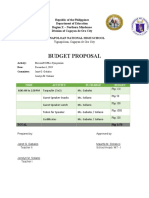 Sample Budget Proposal