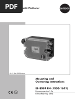 Series 3725 Electropneumatic Positioner Type 3725: Mounting and Operating Instructions EB 8394 EN (1300-1621)