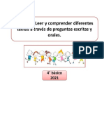 Fichas Comprensión Lectora 4° Básico