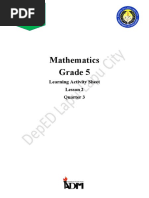 Mathematics Grade 5: Learning Activity Sheet Lesson 2 Quarter 3