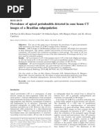 Prevalence of Apical Periodontitis Detected in Cone Beam CT Images of A Brazilian Subpopulation