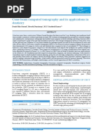 Cone-Beam Computed Tomography and Its Applications in Dentistry