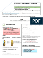 Suma y Resta de Numeros Enteros