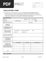 Child Intake Form