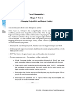 Tugas Kelompok Ke-3 Minggu 8 - Sesi 12 (Managing Project Risk and Project Quality)