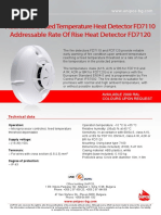 Addressable Fixed Temperature Heat Detector FD7110 Addressable Rate of Rise Heat Detector FD7120