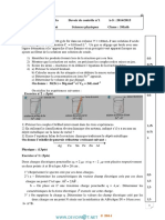 Devoir de Contrôle N°1 - Sciences Physiques - 3ème Math (2014-2015) MR Ramzi Rebai