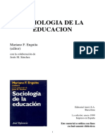 Sociologia de La Educacion: Mariano F. Enguita (Editor)