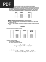 Ejercicios Seleccion de Inversiones.