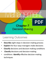 Managers As Decision Makers - Chapter 7