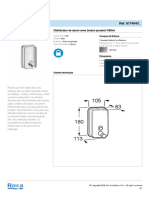 700.15 FICHE TECHNIQUE Distributeur de Savon Liquide