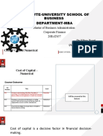 Cost of Capital - Numerical