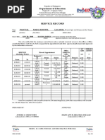 Service Record: Department of Education