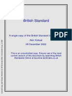 British Standard: A Single Copy of This British Standard Is Licensed To