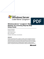 Windows Server Longhorn Beta 3 Release TS Licensing Step-B