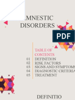 Amnestic Disorders