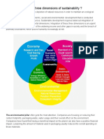 3 Dimensions of Sustainability