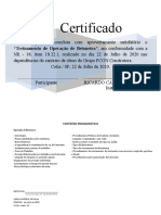 Certificado Curso Do Operador de Betoneira