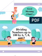 Dividing Numbers Up To 100 by 6, 7, 8 and 9 G3