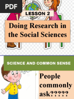 Lesson 2: Doing Research in The Social Sciences