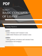 The Basic Concepts of Loans