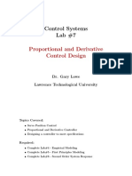 Proportional and Derivative Control Design