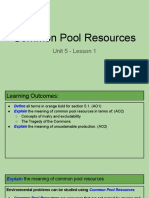 Unit 5 - Lesson 1 - Common Pool Resources