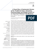 Red Yeast Rice: A Systematic Review of The Traditional Uses, Chemistry, Pharmacology, and Quality Control of An Important Chinese Folk Medicine