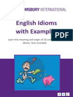 English Idioms With Examples