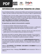 Información Solicitud Trámites en Línea