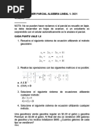 Primer Parcial Algebra Lineal 1-2021