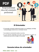 Responsabilidades Ética Del Orientador Profesional