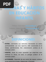 TEMA 3. Rutinas y Habitos en Educacion Infantil