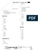 End of Year 1 Standard Test B Answer Key: Listening