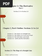 Chapter 2: The Derivative: Section 2.1 To Section 2.4