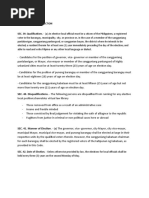 SEC. 40. Disqualifications. - The Following Persons Are Disqualified From Running For Any Elective