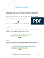 Desigualdades Lineales de Una Variable