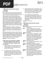 Test Unit 5: Listening Answer Key