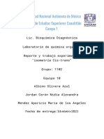 Reporte Experimental Isomeria Cis-Trans