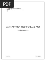 Value Addition in Couture and Pret Assignment 1