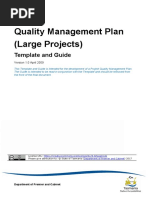 Quality Management Plan (Large Projects) : Template and Guide