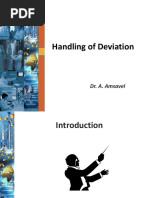 Handling of Deviation: Dr. A. Amsavel