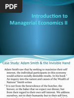 Managerial Economics II, First Lecture.