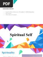 Spiritual Self (UNDERSTANDING THE SELF)