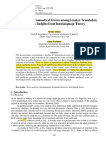 1 Article An Analysis of Grammatical Errors Among Iranian TR