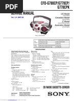 Service Manual: CD Radio Cassette-Corder