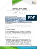 Guía de Actividades y Rúbrica de Evaluación - Unidad 2 - Fase 3 - Implementación